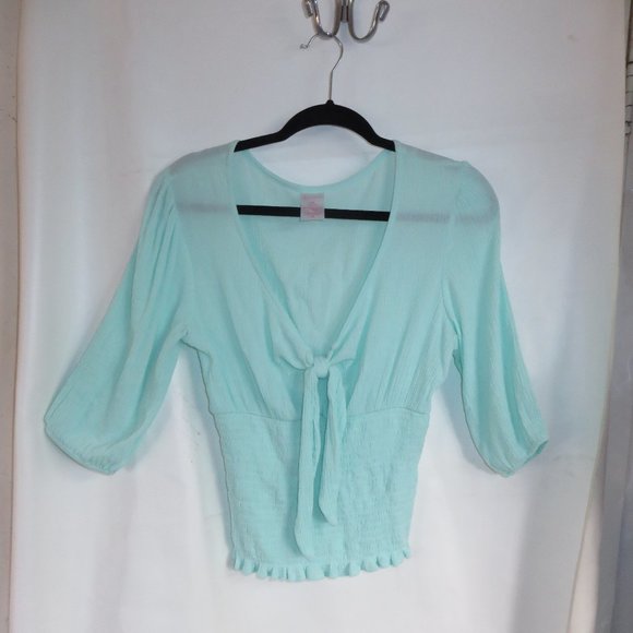 No Boundries soft woven top V neck Elastic bottom - Picture 1 of 7